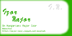 izor major business card